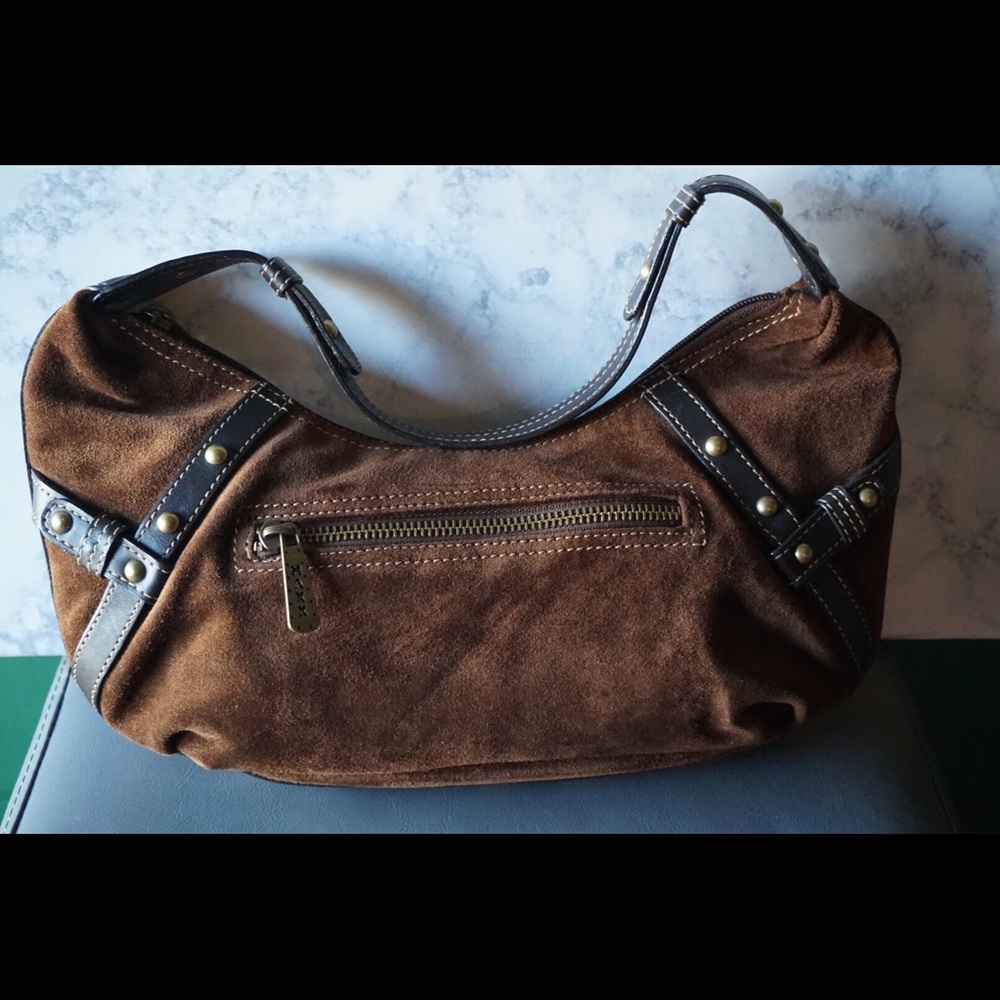 MAXX Small Brown Hobo Style Handbag